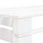 vidaXL Divano Centrale da Giardino Pallet Legno Pino Impregnato Bianco vidaXL Divano Centrale da Giardino Pallet Legno Pino Impregnato Bianco