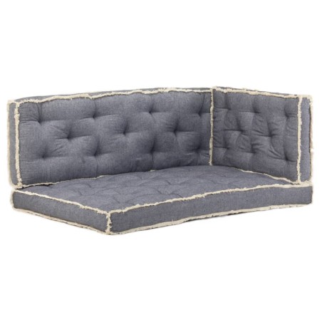 Set Cuscini per Divano in Pallet 3 pz Blu