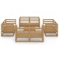 Set Divani da Giardino 9 pz Miele in Legno Massello di Pino Set Divani da Giardino 9 pz Miele in Legno Massello di Pino