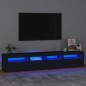 vidaXL Mobile Porta TV con Luci LED Nero 210x35x40 cm vidaXL Mobile Porta TV con Luci LED Nero 210x35x40 cm