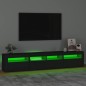 vidaXL Mobile Porta TV con Luci LED Nero 210x35x40 cm vidaXL Mobile Porta TV con Luci LED Nero 210x35x40 cm