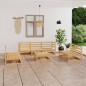vidaXL Set Divani da Giardino 8 pz in Legno Massello di Pino vidaXL Set Divani da Giardino 8 pz in Legno Massello di Pino