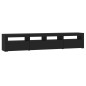 vidaXL Mobile Porta TV con Luci LED Nero 210x35x40 cm vidaXL Mobile Porta TV con Luci LED Nero 210x35x40 cm