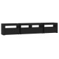 vidaXL Mobile Porta TV con Luci LED Nero 210x35x40 cm vidaXL Mobile Porta TV con Luci LED Nero 210x35x40 cm
