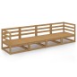 vidaXL Divano da Giardino 4 Posti Marrone Ambra Legno Massello di Pino vidaXL Divano da Giardino 4 Posti Marrone Ambra Legno Massello di Pino