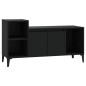 Mobile Porta TV Nero 100x35x55 cm in Legno Multistrato Mobile Porta TV Nero 100x35x55 cm in Legno Multistrato