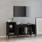 Mobile Porta TV Nero 100x35x55 cm in Legno Multistrato Mobile Porta TV Nero 100x35x55 cm in Legno Multistrato