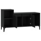 Mobile Porta TV Nero 100x35x55 cm in Legno Multistrato Mobile Porta TV Nero 100x35x55 cm in Legno Multistrato