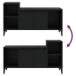 Mobile Porta TV Nero 100x35x55 cm in Legno Multistrato Mobile Porta TV Nero 100x35x55 cm in Legno Multistrato
