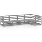 vidaXL Set Divani da Giardino 5 pz Grigio in Legno Massello di Pino vidaXL Set Divani da Giardino 5 pz Grigio in Legno Massello di Pino