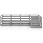 vidaXL Set Divani da Giardino 5 pz Grigio in Legno Massello di Pino vidaXL Set Divani da Giardino 5 pz Grigio in Legno Massello di Pino