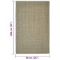 Tappeto in Sisal Naturale 66 x 100 cm Tortora Tappeto in Sisal Naturale 66 x 100 cm Tortora