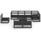 vidaXL Set Divani da Giardino 9 pz Nero in Legno Massello di Pino vidaXL Set Divani da Giardino 9 pz Nero in Legno Massello di Pino