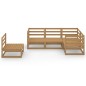 vidaXL Set Salotto da Giardino 5pz Marrone Ambra Legno Massello Pino vidaXL Set Salotto da Giardino 5pz Marrone Ambra Legno Massello Pino