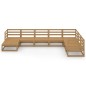 vidaXL Set Salotto da Giardino 8pz Marrone Ambra Legno Massello Pino vidaXL Set Salotto da Giardino 8pz Marrone Ambra Legno Massello Pino