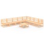 vidaXL Set Divani da Giardino 9 pz in Legno Massello di Pino vidaXL Set Divani da Giardino 9 pz in Legno Massello di Pino