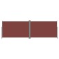 Tenda da Sole Laterale Retrattile Marrone 200x600 cm Tenda da Sole Laterale Retrattile Marrone 200x600 cm