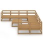 vidaXL Set Divani da Giardino 9 pz in Legno Massello di Pino vidaXL Set Divani da Giardino 9 pz in Legno Massello di Pino