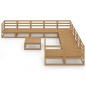 vidaXL Set Divani da Giardino 11 pz in Legno Massello di Pino vidaXL Set Divani da Giardino 11 pz in Legno Massello di Pino