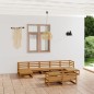 Set Divani da Giardino 10 pz in Legno Massello di Pino Set Divani da Giardino 10 pz in Legno Massello di Pino