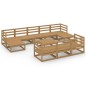 vidaXL Set Divani da Giardino 11 pz in Legno Massello di Pino vidaXL Set Divani da Giardino 11 pz in Legno Massello di Pino