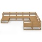 vidaXL Set Divani da Giardino 10 pz in Legno Massello di Pino