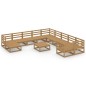 vidaXL Set Divani da Giardino 12 pz in Legno Massello di Pino vidaXL Set Divani da Giardino 12 pz in Legno Massello di Pino