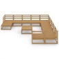 vidaXL Set Divani da Giardino 12 pz in Legno Massello di Pino vidaXL Set Divani da Giardino 12 pz in Legno Massello di Pino
