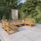 vidaXL Set Divani da Giardino 6 pz in Legno Massello di Pino vidaXL Set Divani da Giardino 6 pz in Legno Massello di Pino