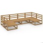 vidaXL Set Divani da Giardino 6 pz in Legno Massello di Pino vidaXL Set Divani da Giardino 6 pz in Legno Massello di Pino