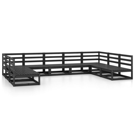 vidaXL Set Divani da Giardino 9 pz in Legno Massello di Pino