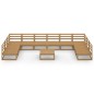 vidaXL Set Divani da Giardino 11 pz in Legno Massello di Pino