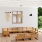 vidaXL Set Divani da Giardino 14 pz in Legno Massello di Pino