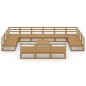 vidaXL Set Divani da Giardino 14 pz in Legno Massello di Pino