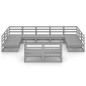 vidaXL Set Divani da Giardino 11 pz in Legno Massello di Pino