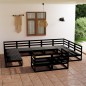 vidaXL Set Divani da Giardino 11 pz in Legno Massello di Pino vidaXL Set Divani da Giardino 11 pz in Legno Massello di Pino