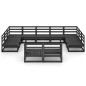 vidaXL Set Divani da Giardino 11 pz in Legno Massello di Pino vidaXL Set Divani da Giardino 11 pz in Legno Massello di Pino