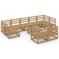 vidaXL Set Divani da Giardino 10 pz in Legno Massello di Pino vidaXL Set Divani da Giardino 10 pz in Legno Massello di Pino
