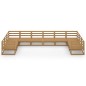 vidaXL Set Divani da Giardino 10 pz in Legno Massello di Pino vidaXL Set Divani da Giardino 10 pz in Legno Massello di Pino