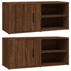 Mobili TV 2pz Rovere Marrone 80x31,5x36 cm in Legno Multistrato