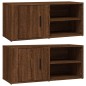 Mobili TV 2pz Rovere Marrone 80x31,5x36 cm in Legno Multistrato