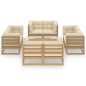 vidaXL Set Divani da Giardino 9 pz con Cuscini Legno Massello di Pino