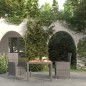 Set da Pranzo per Esterni 3 pz con Cuscini in Polyrattan Grigio Set da Pranzo per Esterni 3 pz con Cuscini in Polyrattan Grigio