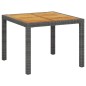 Set da Pranzo per Esterni 3 pz con Cuscini in Polyrattan Grigio Set da Pranzo per Esterni 3 pz con Cuscini in Polyrattan Grigio