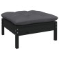 Set Divani da Giardino 12 pz con Cuscini in Legno di Pino Nero Set Divani da Giardino 12 pz con Cuscini in Legno di Pino Nero