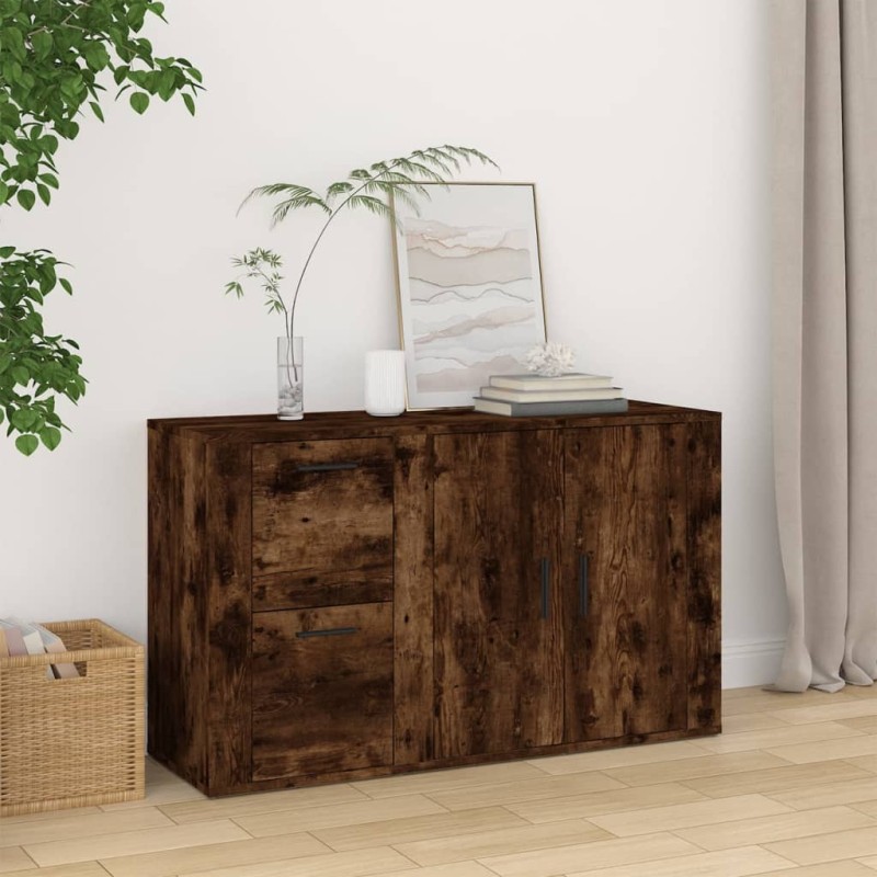 Credenza Rovere Fumo 100x33x59,5 cm in Legno Multistrato Credenza Rovere Fumo 100x33x59,5 cm in Legno Multistrato