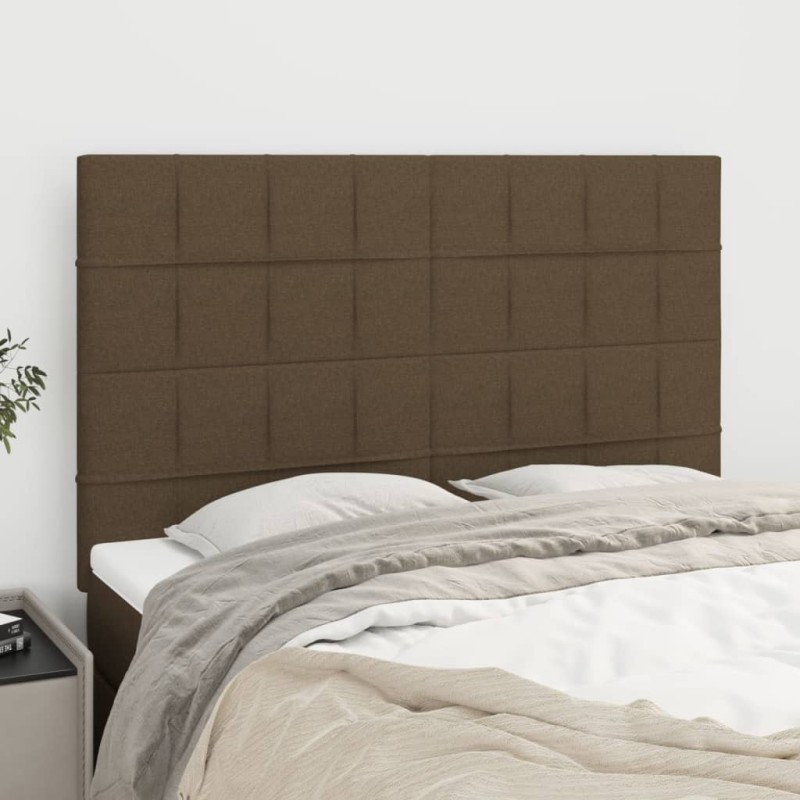 vidaXL Testiere 4 pz Marrone Scuro 72x5x78/88 cm in Tessuto vidaXL Testiere 4 pz Marrone Scuro 72x5x78/88 cm in Tessuto