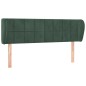 vidaXL Testiera ad Orecchio Verde Scuro 147x23x78/88 cm in Velluto vidaXL Testiera ad Orecchio Verde Scuro 147x23x78/88 cm in Velluto