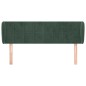 vidaXL Testiera ad Orecchio Verde Scuro 147x23x78/88 cm in Velluto vidaXL Testiera ad Orecchio Verde Scuro 147x23x78/88 cm in Velluto