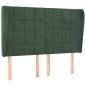 vidaXL Testiera ad Orecchio Verde Scuro 147x23x118/128cm in Velluto